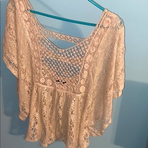 Cream Colored Lace Shirt